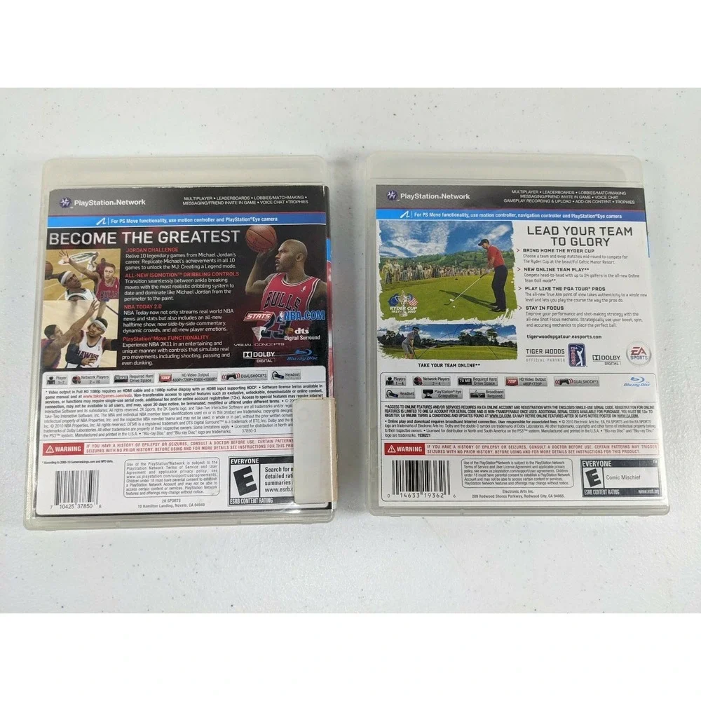 PS3 2 Games NBA 2K11 and Tiger Woods PGA Tour 11‎